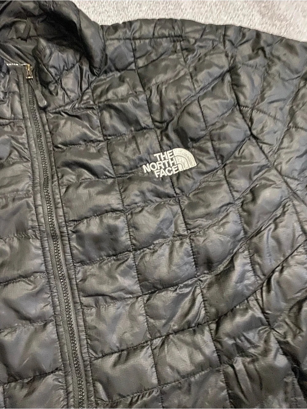 The North Face Black Quilted Puffer Jacket with Logo